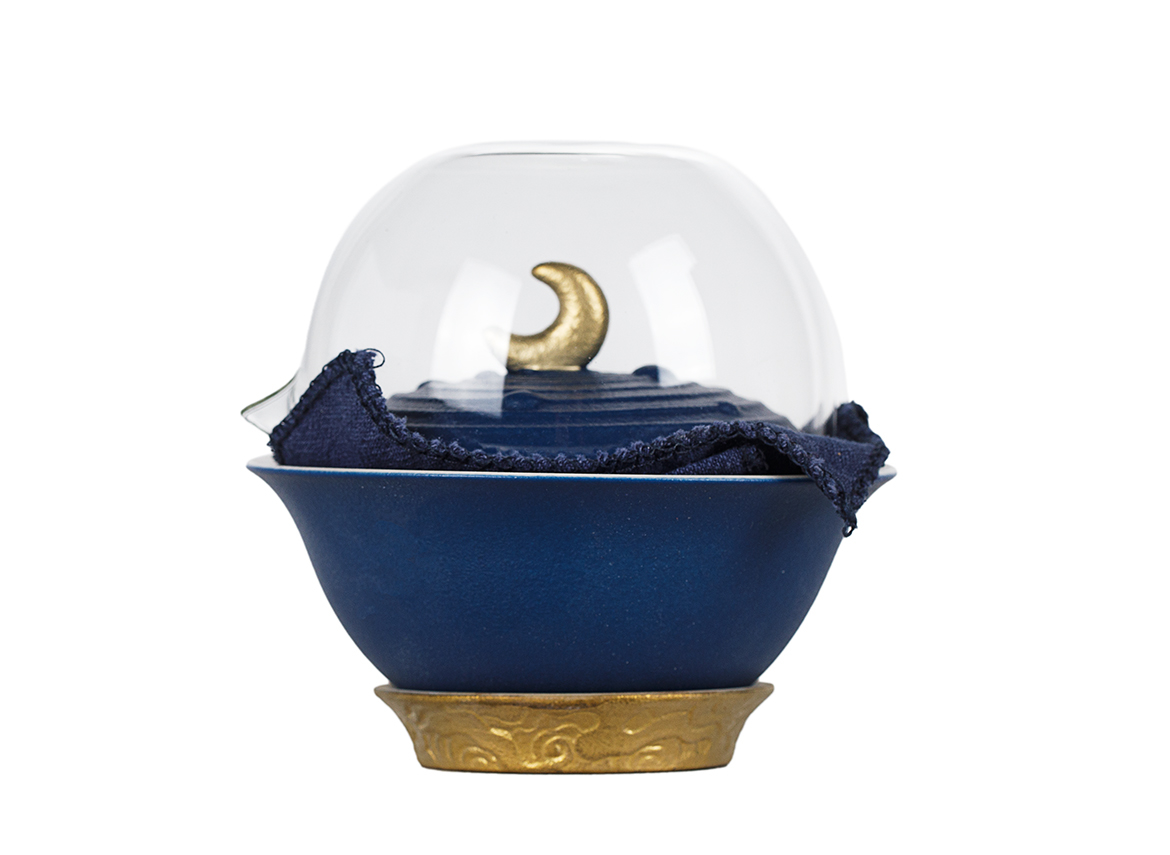 Набор посуды походный (гайвань 132 мл, пиалы 42 мл, сито) # 51636, керамика/стекло