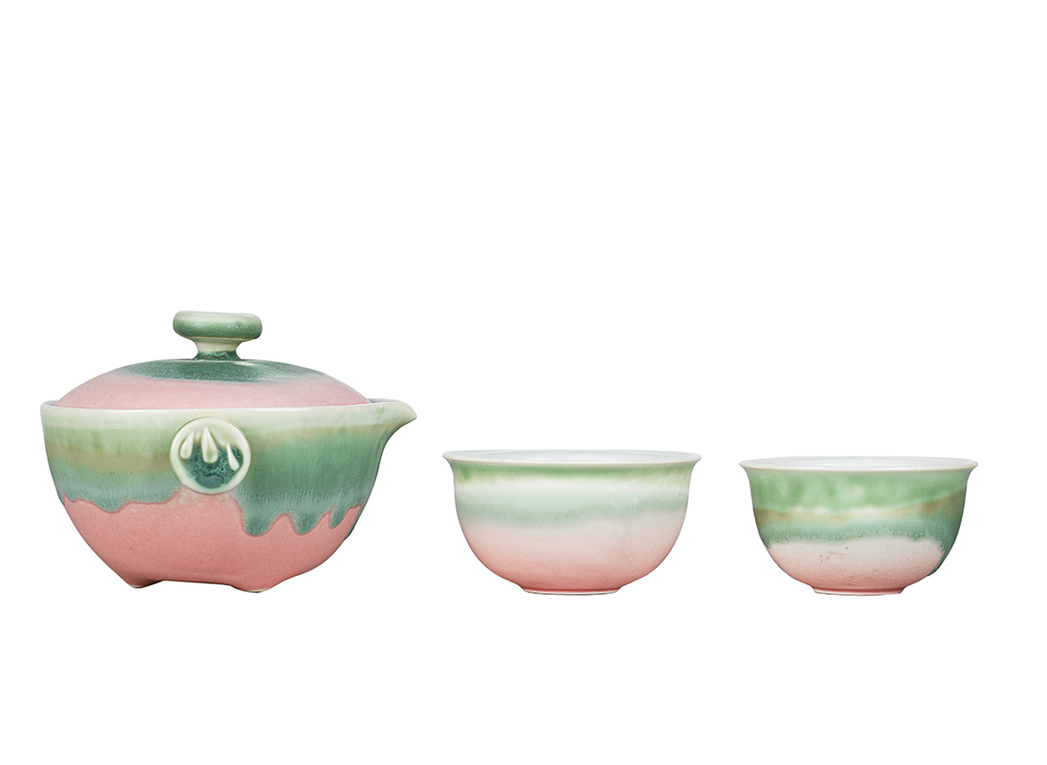 Набор посуды походный (сиборидаси 120 мл, пиалы 42 мл) # 51639, керамика.