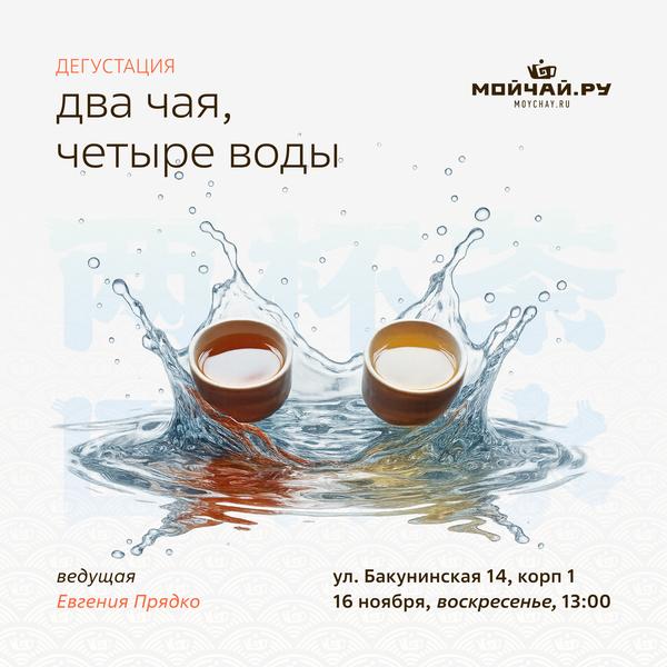 16 ноября/Дегустация "Два чая, четыре воды"/ЧАЙНЫЙ КЛУБ МОЙЧАЙ.РУ НА БАКУНИНСКОЙ, Москва