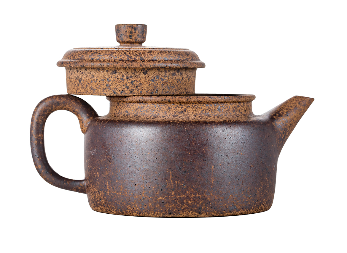 Чайник # 51833, исинская глина, дровяной обжиг, ручная работа, 165 мл.