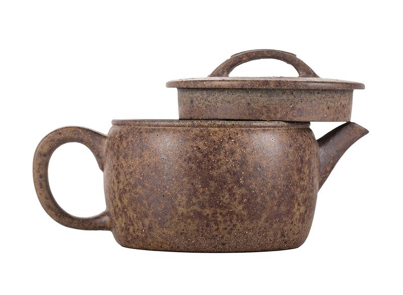 Чайник # 51834, исинская глина, дровяной обжиг, ручная работа, 120 мл.