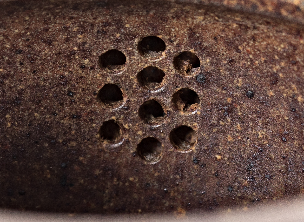 Чайник # 51834, исинская глина, дровяной обжиг, ручная работа, 120 мл.