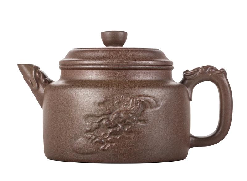 Чайник # 51835, исинская глина, дровяной обжиг, ручная работа, 290 мл.