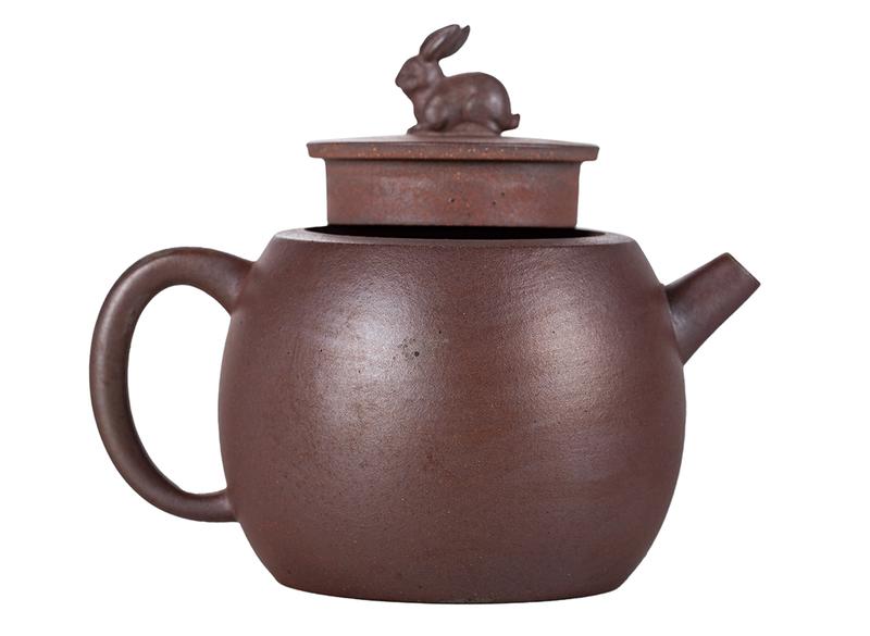 Чайник # 51837, исинская глина, дровяной обжиг, ручная работа, 230 мл.