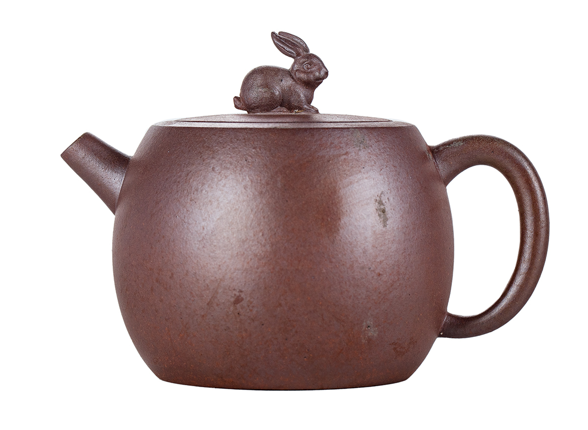 Чайник # 51837, исинская глина, дровяной обжиг, ручная работа, 230 мл.