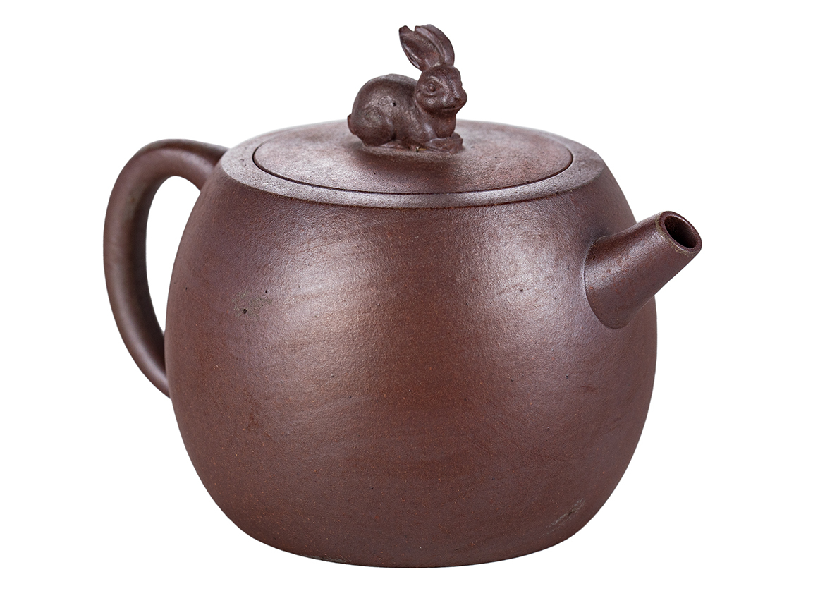 Чайник # 51837, исинская глина, дровяной обжиг, ручная работа, 230 мл.