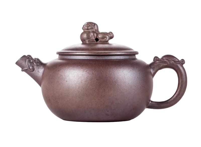 Чайник # 51838, исинская глина, дровяной обжиг, ручная работа, 170 мл.