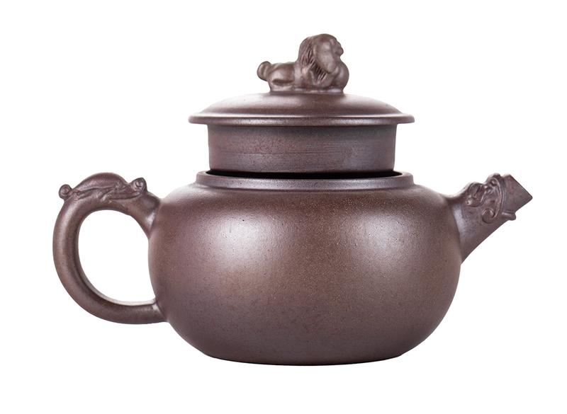 Чайник # 51838, исинская глина, дровяной обжиг, ручная работа, 170 мл.