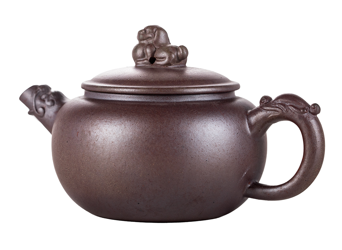 Чайник # 51838, исинская глина, дровяной обжиг, ручная работа, 170 мл.