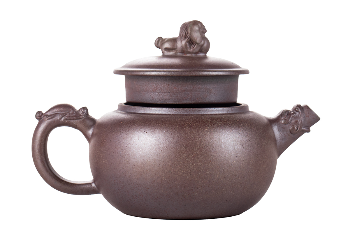 Чайник # 51838, исинская глина, дровяной обжиг, ручная работа, 170 мл.