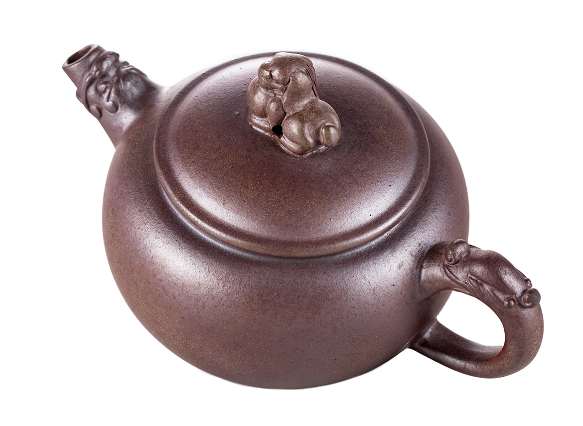 Чайник # 51838, исинская глина, дровяной обжиг, ручная работа, 170 мл.