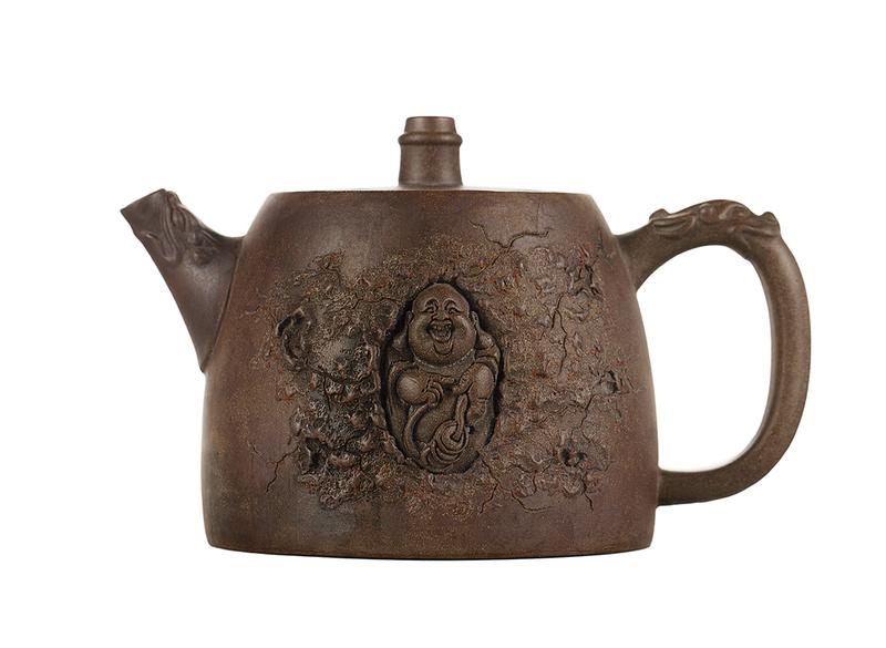 Чайник # 51839, исинская глина, ручная работа, дровяной обжиг, 270 мл.