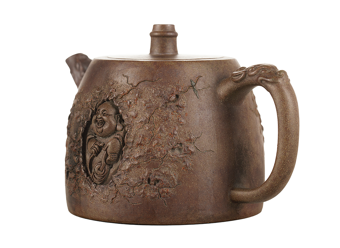 Чайник # 51839, исинская глина, ручная работа, дровяной обжиг, 270 мл.