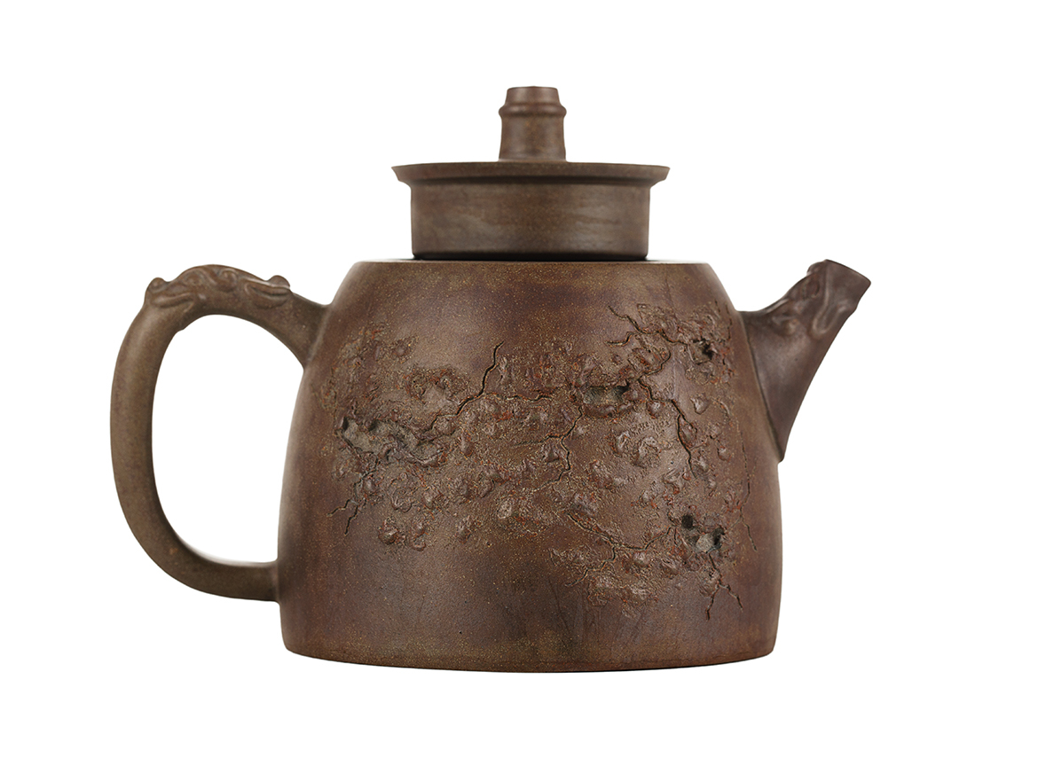 Чайник # 51839, исинская глина, ручная работа, дровяной обжиг, 270 мл.