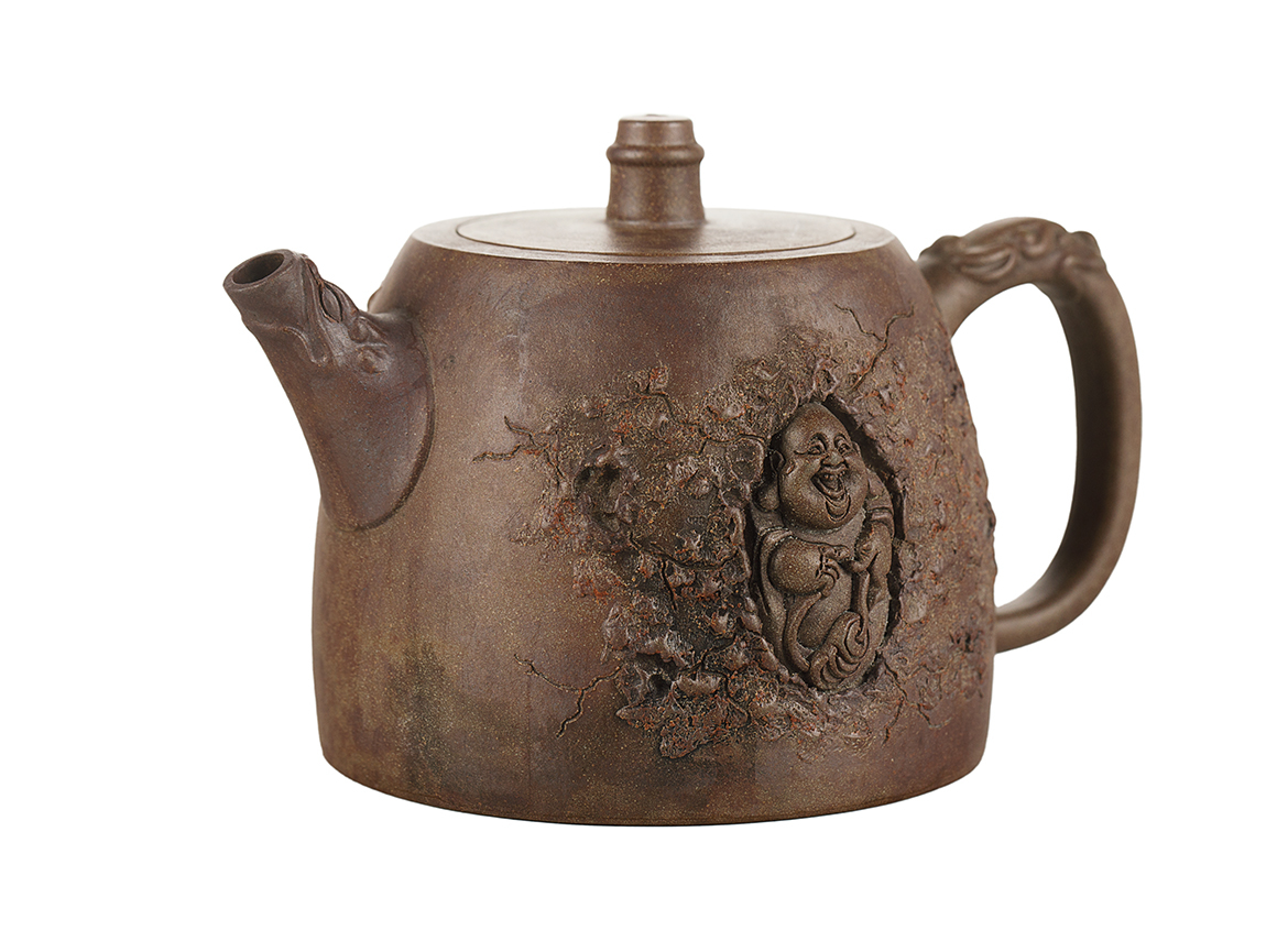 Чайник # 51839, исинская глина, ручная работа, дровяной обжиг, 270 мл.