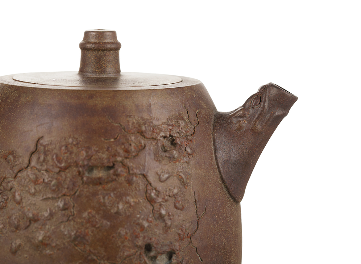 Чайник # 51839, исинская глина, ручная работа, дровяной обжиг, 270 мл.