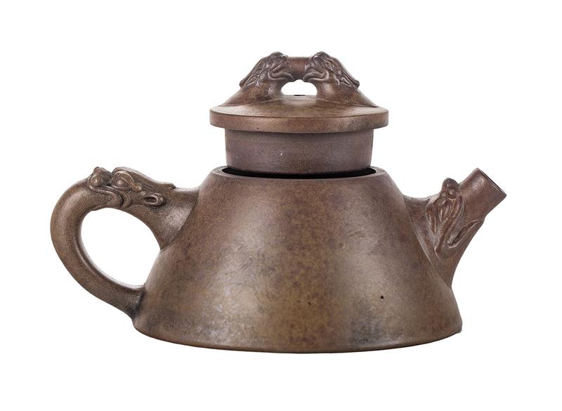 Чайник # 51841, исинская глина, дровяной обжиг, ручная работа, 170 мл.