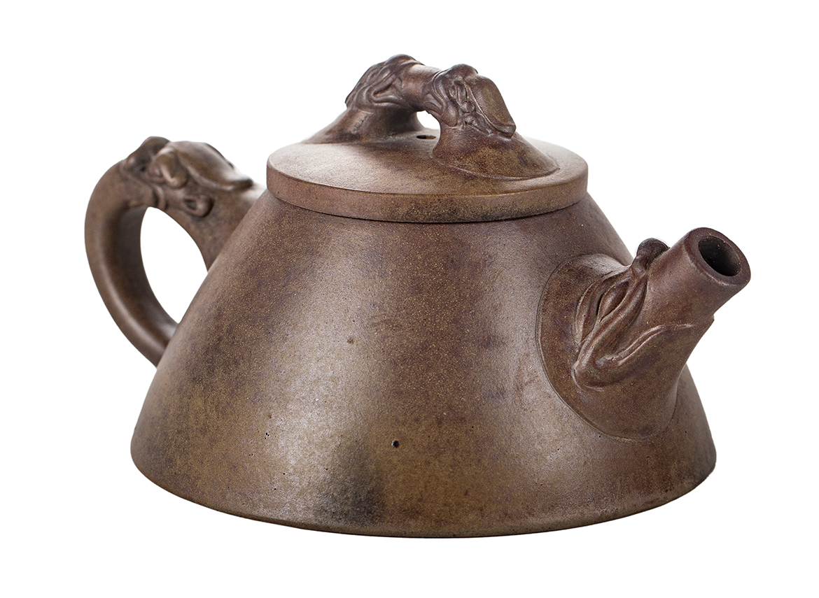 Чайник # 51841, исинская глина, дровяной обжиг, ручная работа, 170 мл.