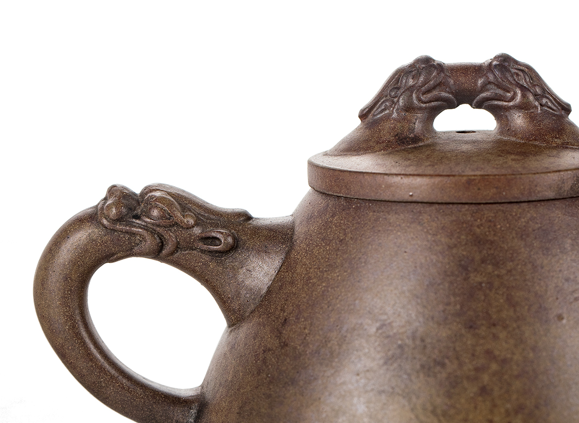 Чайник # 51841, исинская глина, дровяной обжиг, ручная работа, 170 мл.