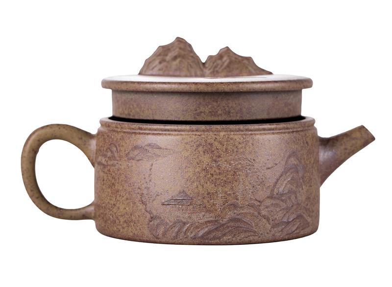 Чайник # 51842, исинская глина, дровяной обжиг, ручная работа, 220 мл.