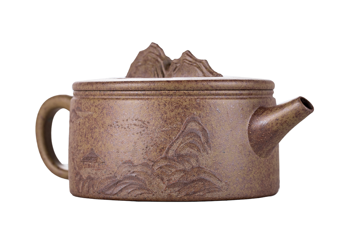 Чайник # 51842, исинская глина, дровяной обжиг, ручная работа, 220 мл.