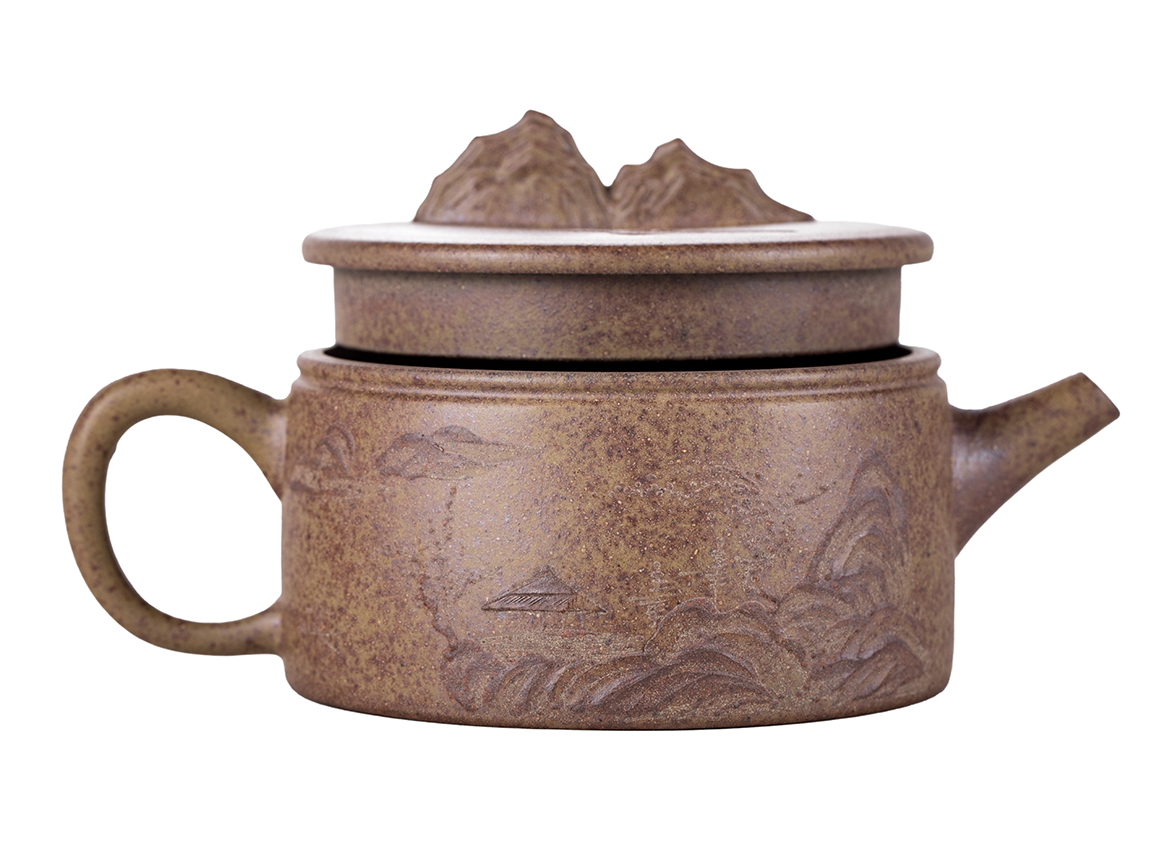 Чайник # 51842, исинская глина, дровяной обжиг, ручная работа, 220 мл.