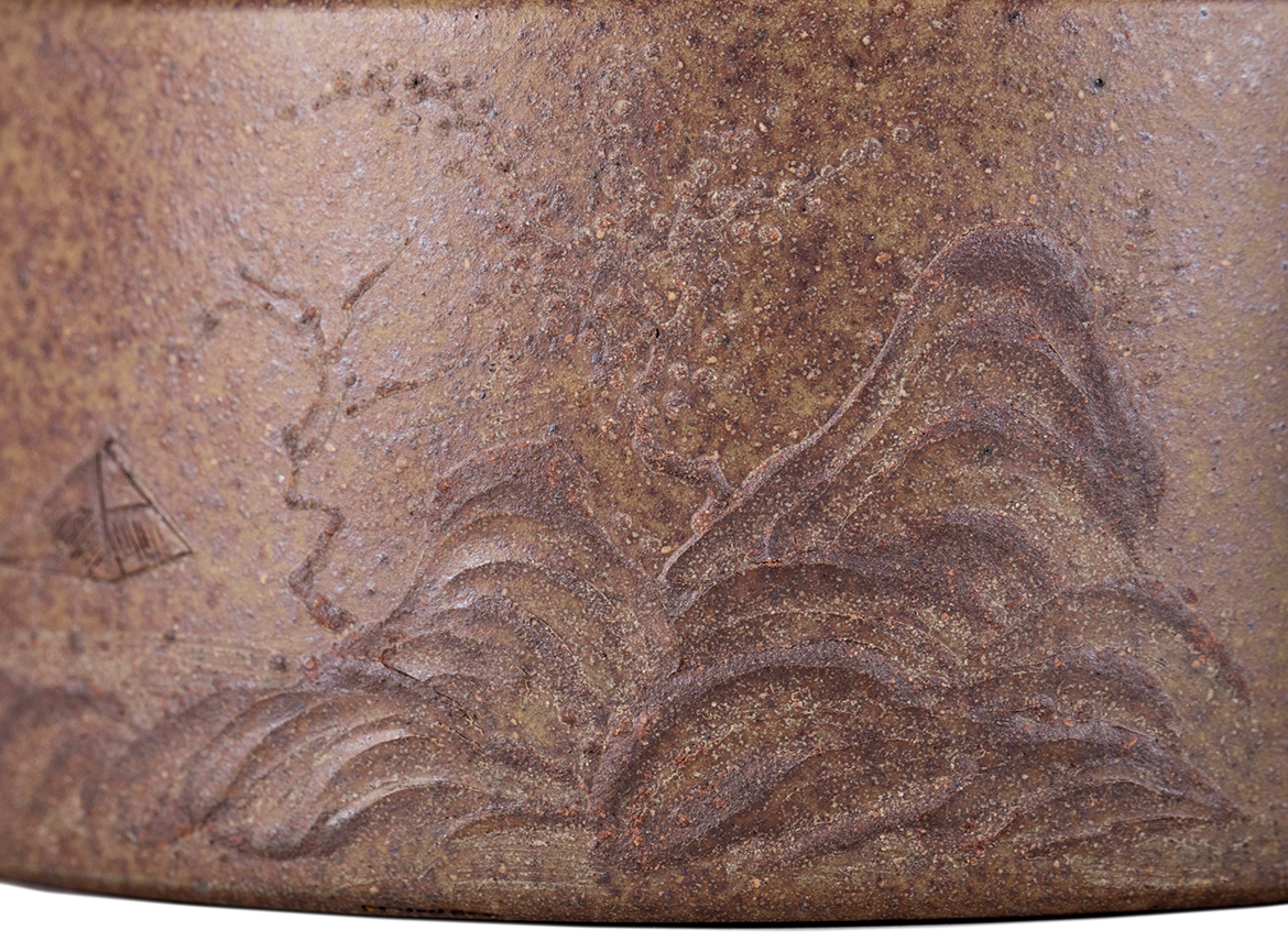 Чайник # 51842, исинская глина, дровяной обжиг, ручная работа, 220 мл.