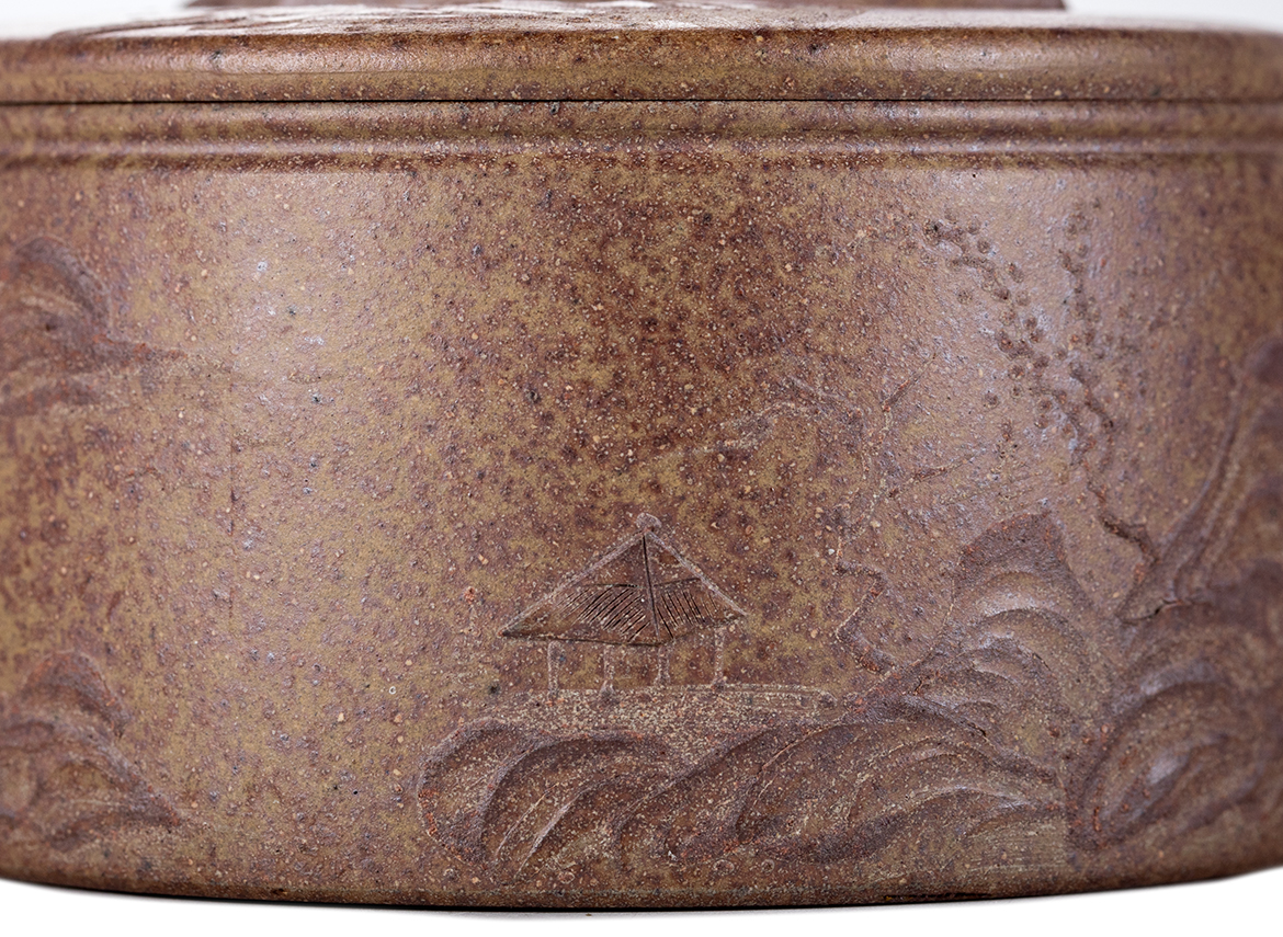 Чайник # 51842, исинская глина, дровяной обжиг, ручная работа, 220 мл.