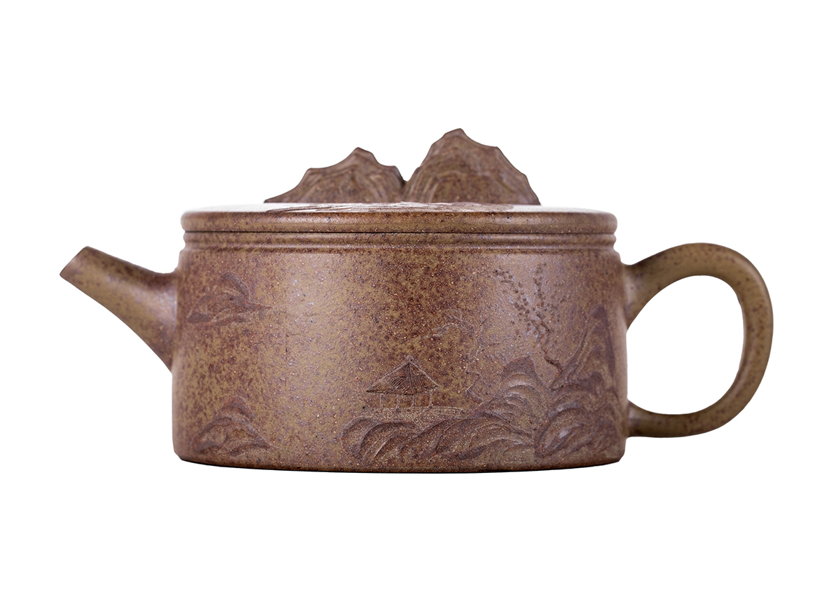 Чайник # 51842, исинская глина, дровяной обжиг, ручная работа, 220 мл.