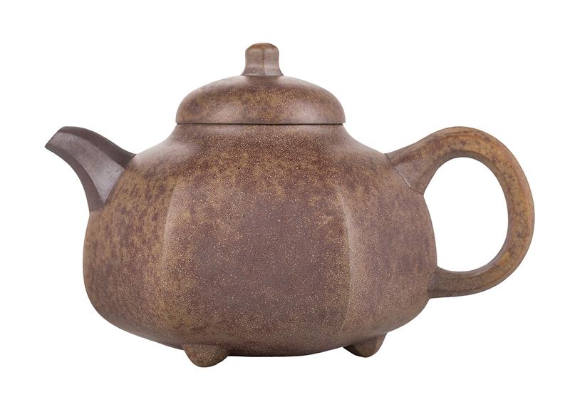 Чайник # 51843, исинская глина, дровяной обжиг, ручная работа, 300 мл.