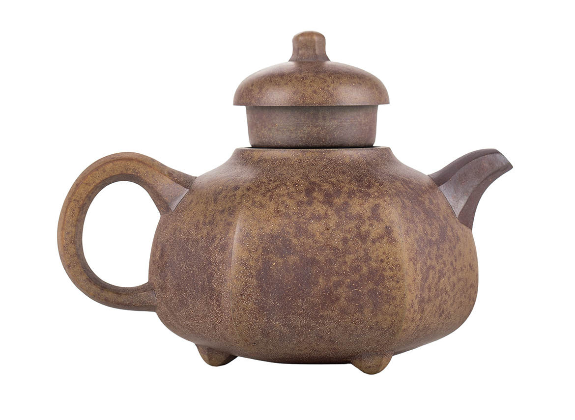 Чайник # 51843, исинская глина, дровяной обжиг, ручная работа, 300 мл.