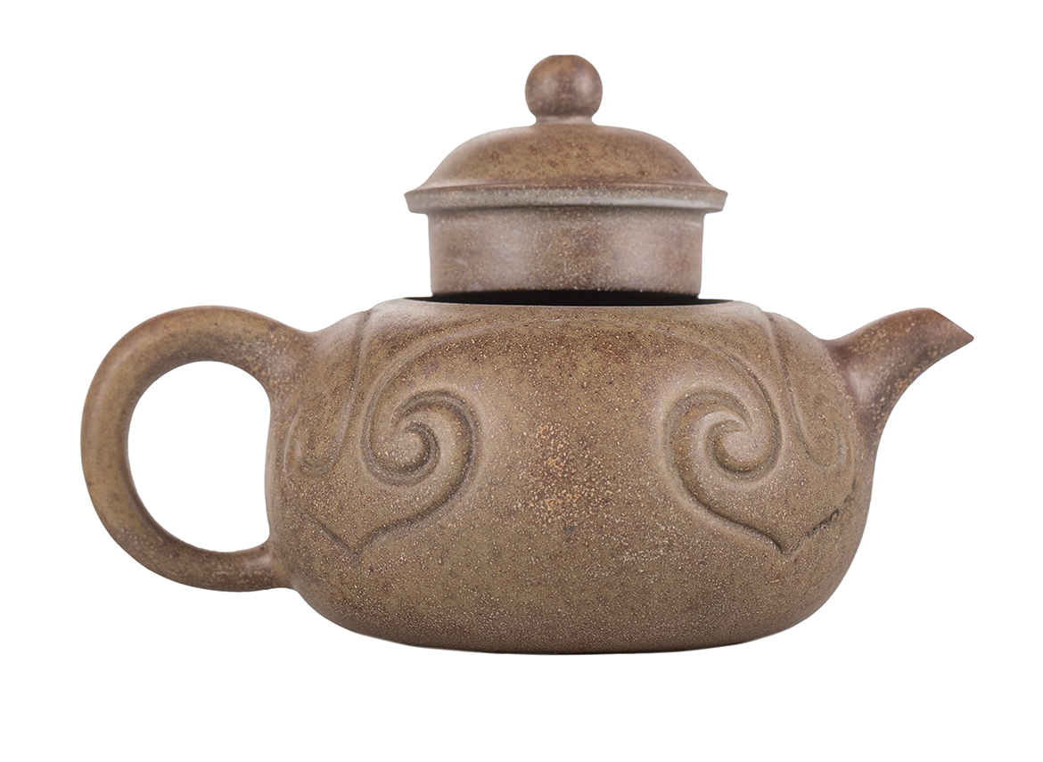 Чайник # 51844,  исинская глина, дровяной обжиг, ручная работа, 180 мл.
