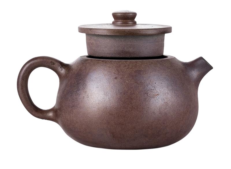 Чайник # 51846, исинская глина, дровяной обжиг, ручная работа, 165 мл.