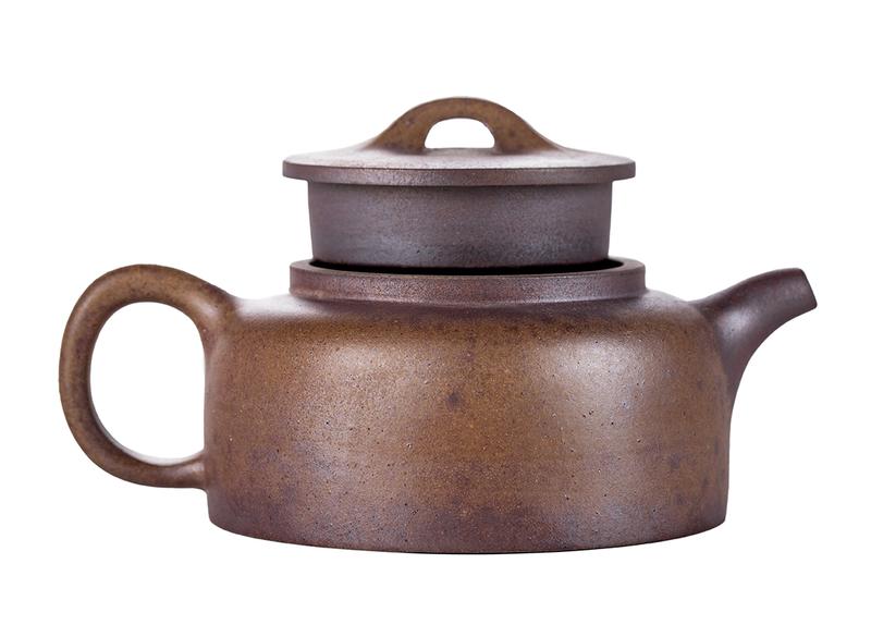 Чайник # 51847, исинская глина, дровяной обжиг, ручная работа, 150 мл.