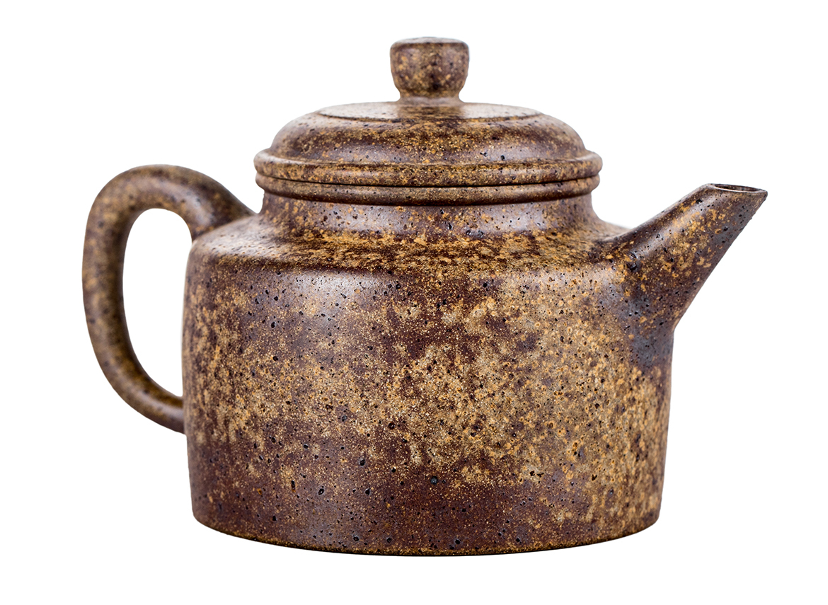Чайник # 51850, исинская глина, дровяной обжиг, ручная работа, 210 мл.
