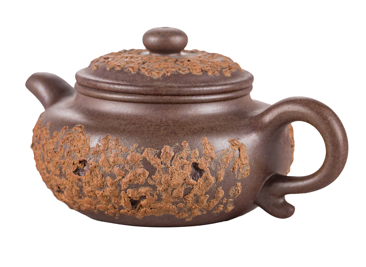 Чайник # 51854, исинская глина, дровяной обжиг, ручная работа, 235 мл.