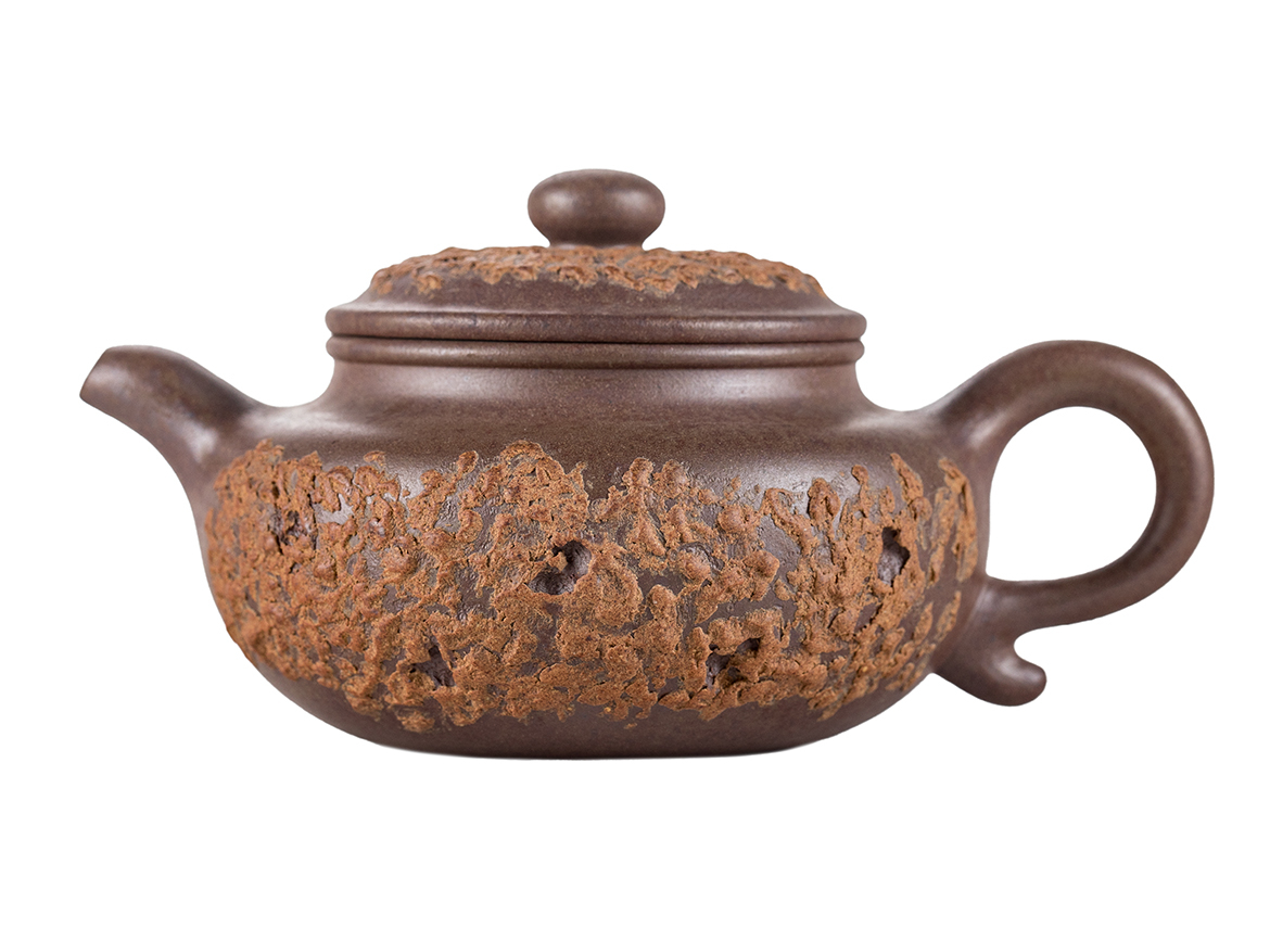 Чайник # 51854, исинская глина, дровяной обжиг, ручная работа, 235 мл.