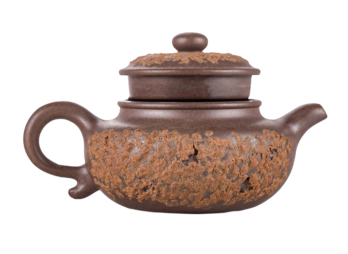 Чайник # 51854, исинская глина, дровяной обжиг, ручная работа, 235 мл.