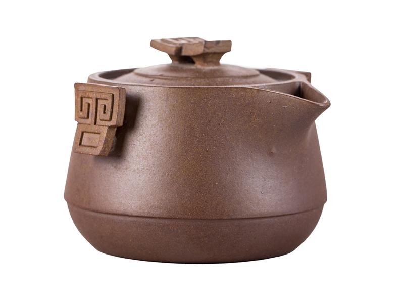Чайник # 51855, исинская глина, дровяной обжиг, ручная работа, 185 мл.