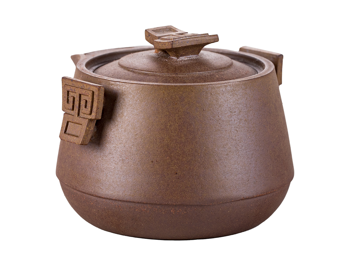 Чайник # 51855, исинская глина, дровяной обжиг, ручная работа, 185 мл.