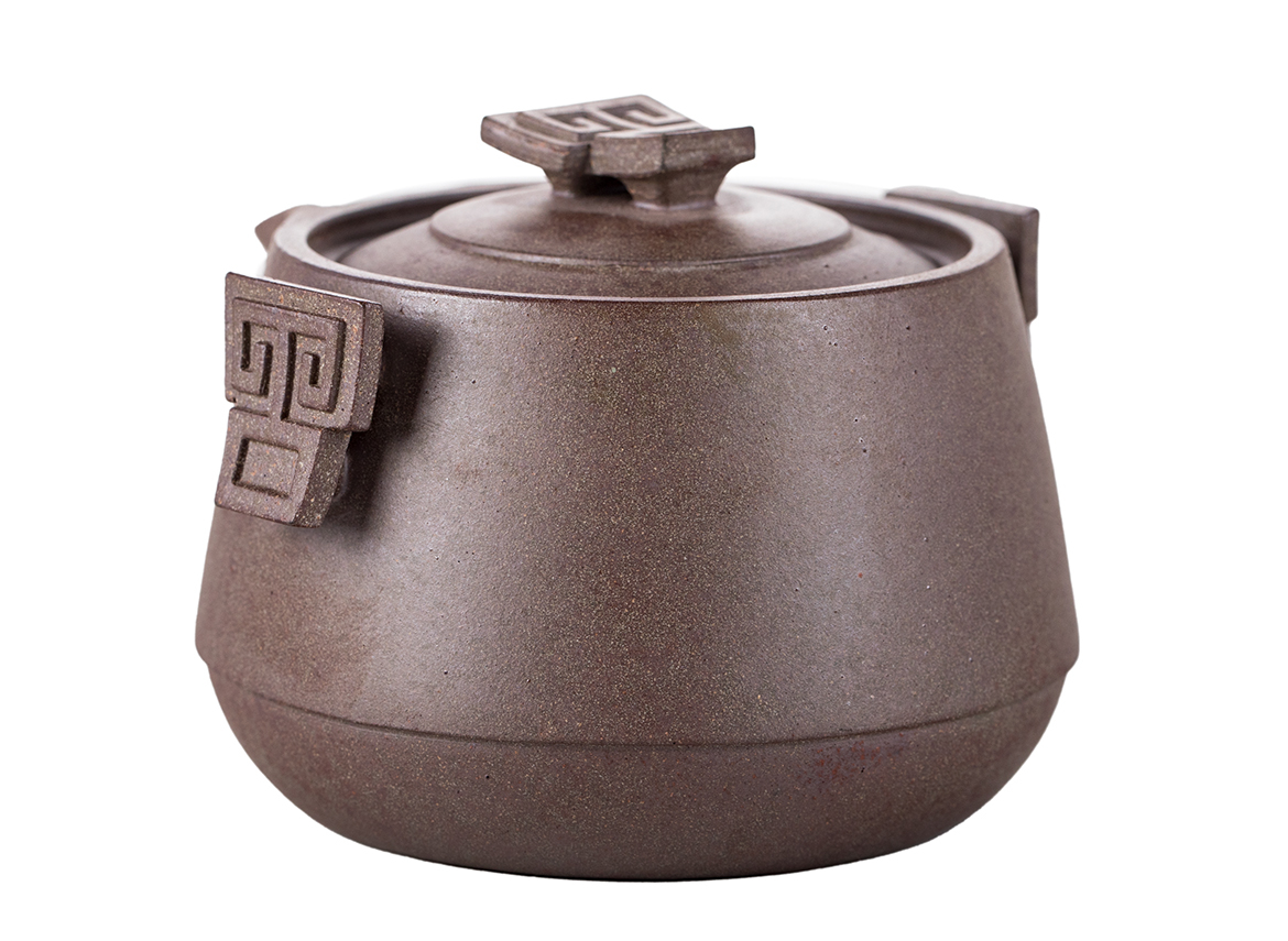 Чайник # 51856, исинская глина, дровяной обжиг, ручная работа, 185 мл.