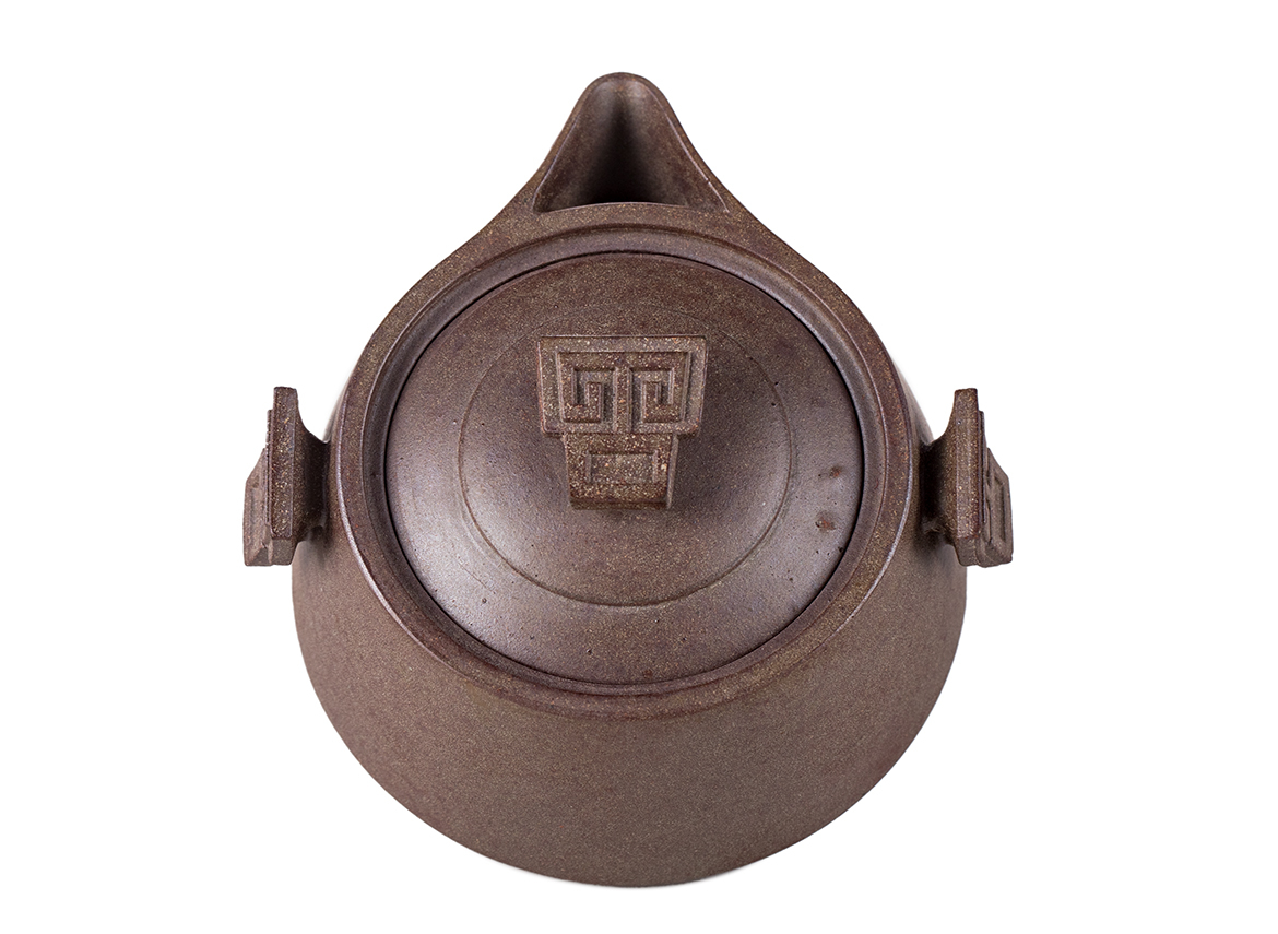 Чайник # 51856, исинская глина, дровяной обжиг, ручная работа, 185 мл.