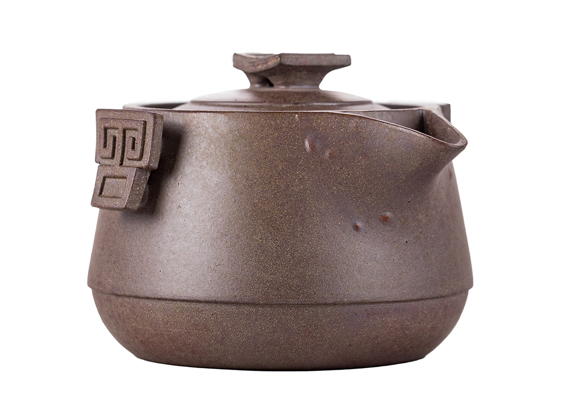 Чайник # 51856, исинская глина, дровяной обжиг, ручная работа, 185 мл.