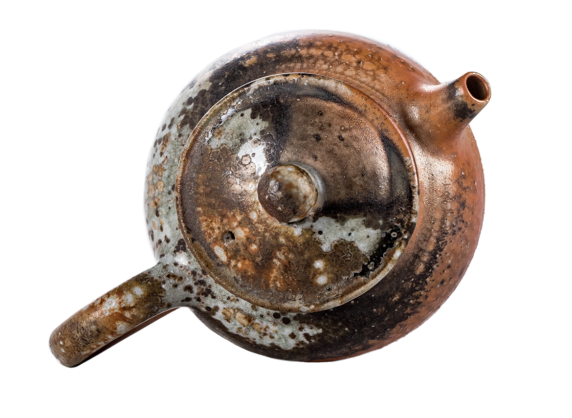 Чайник # 51857, дровяной обжиг, керамика Дэхуа, 180 мл.