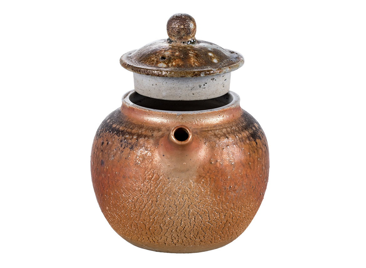 Чайник # 51857, дровяной обжиг, керамика Дэхуа, 180 мл.