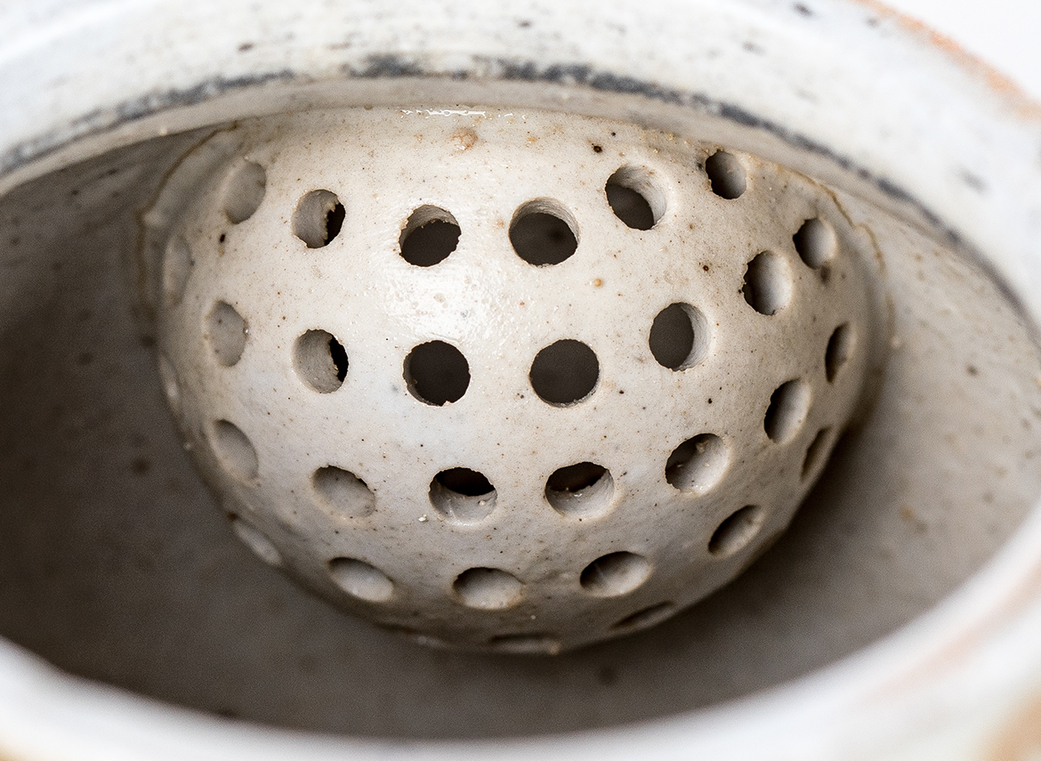 Чайник # 51857, дровяной обжиг, керамика Дэхуа, 180 мл.