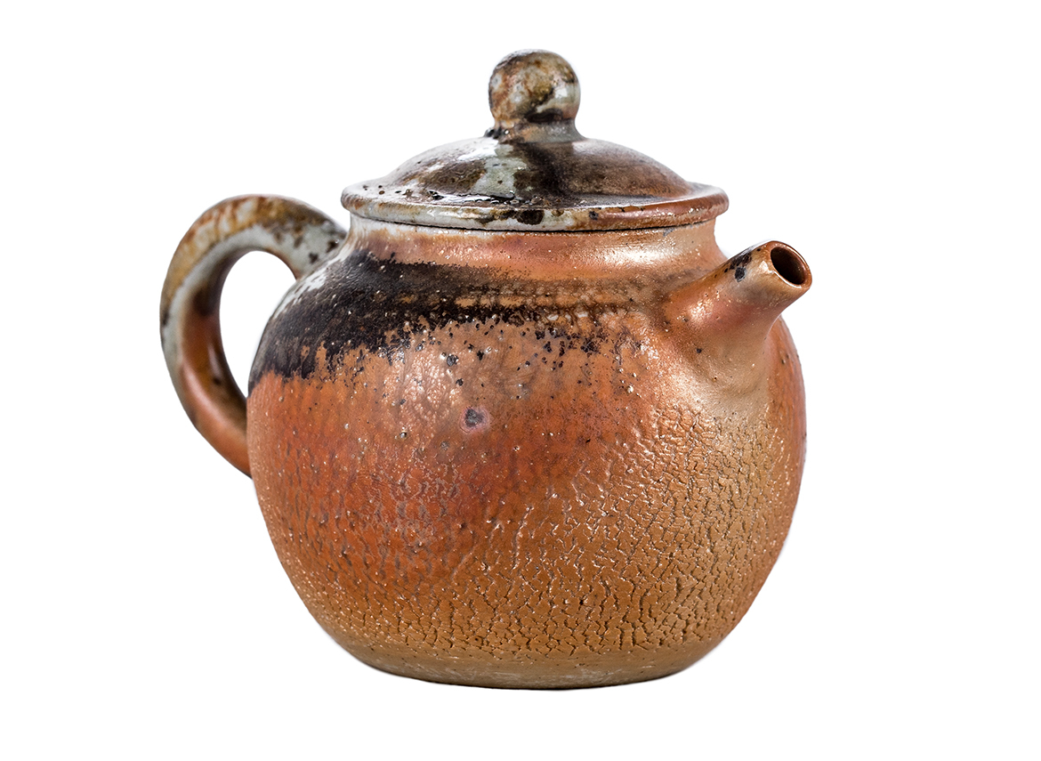 Чайник # 51857, дровяной обжиг, керамика Дэхуа, 180 мл.