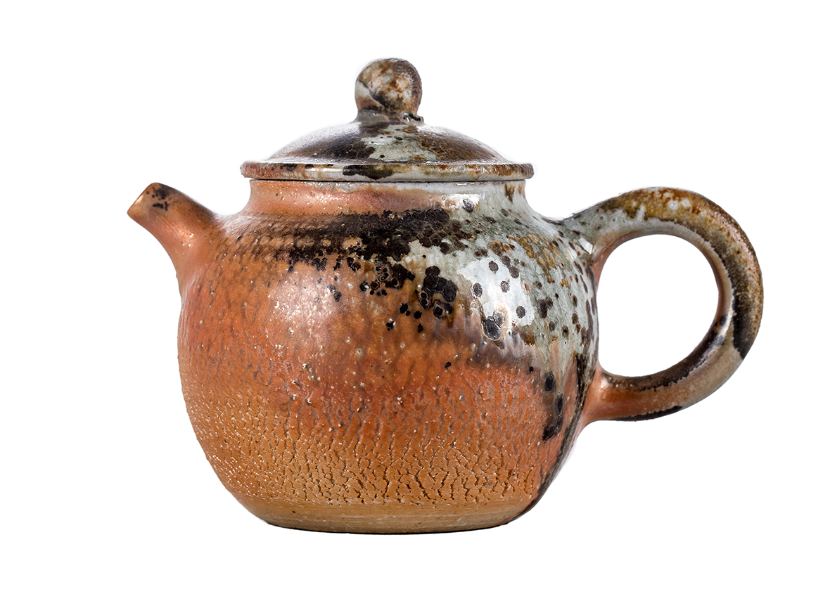Чайник # 51857, дровяной обжиг, керамика Дэхуа, 180 мл.