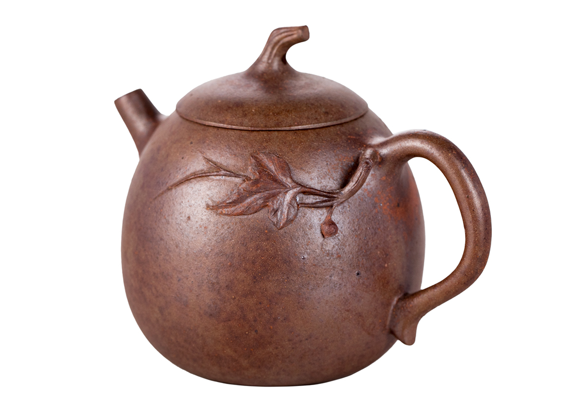 Чайник # 51859, исинская глина, дровяной обжиг, ручная работа, 140 мл.