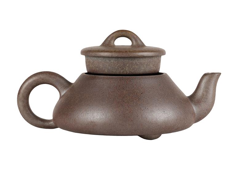 Чайник # 51860, исинская глина, дровяной обжиг, ручная работа, 208 мл.